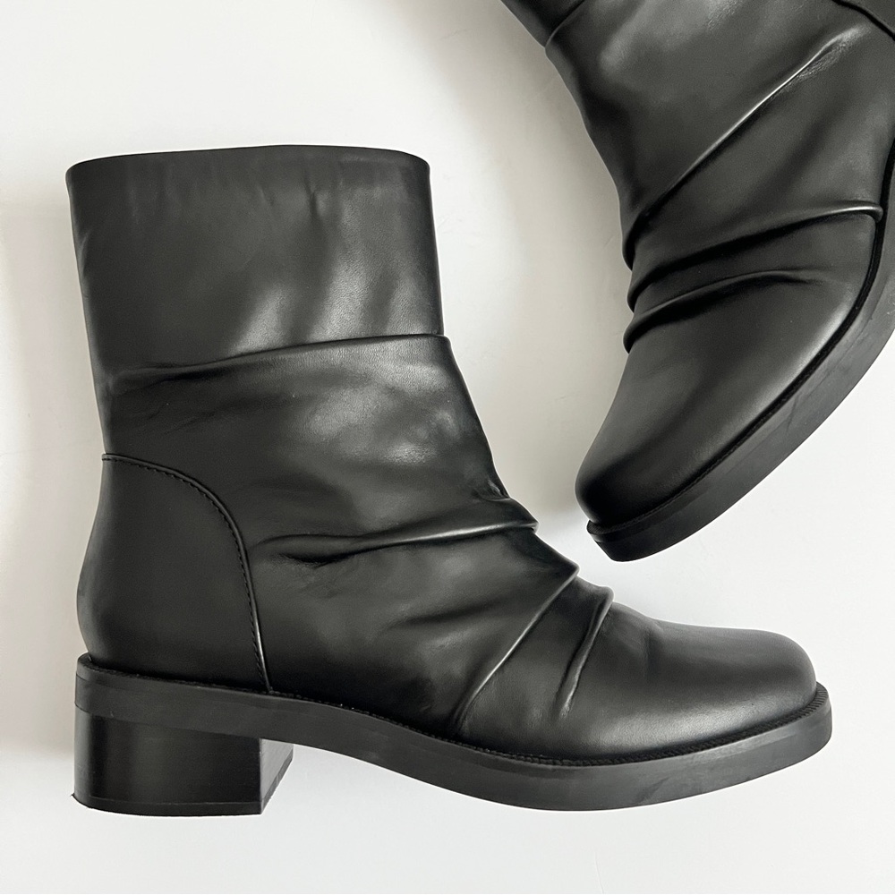 ABEO Traverse Scrunch 3803 Boots Black Leather Mid-Calf 9
